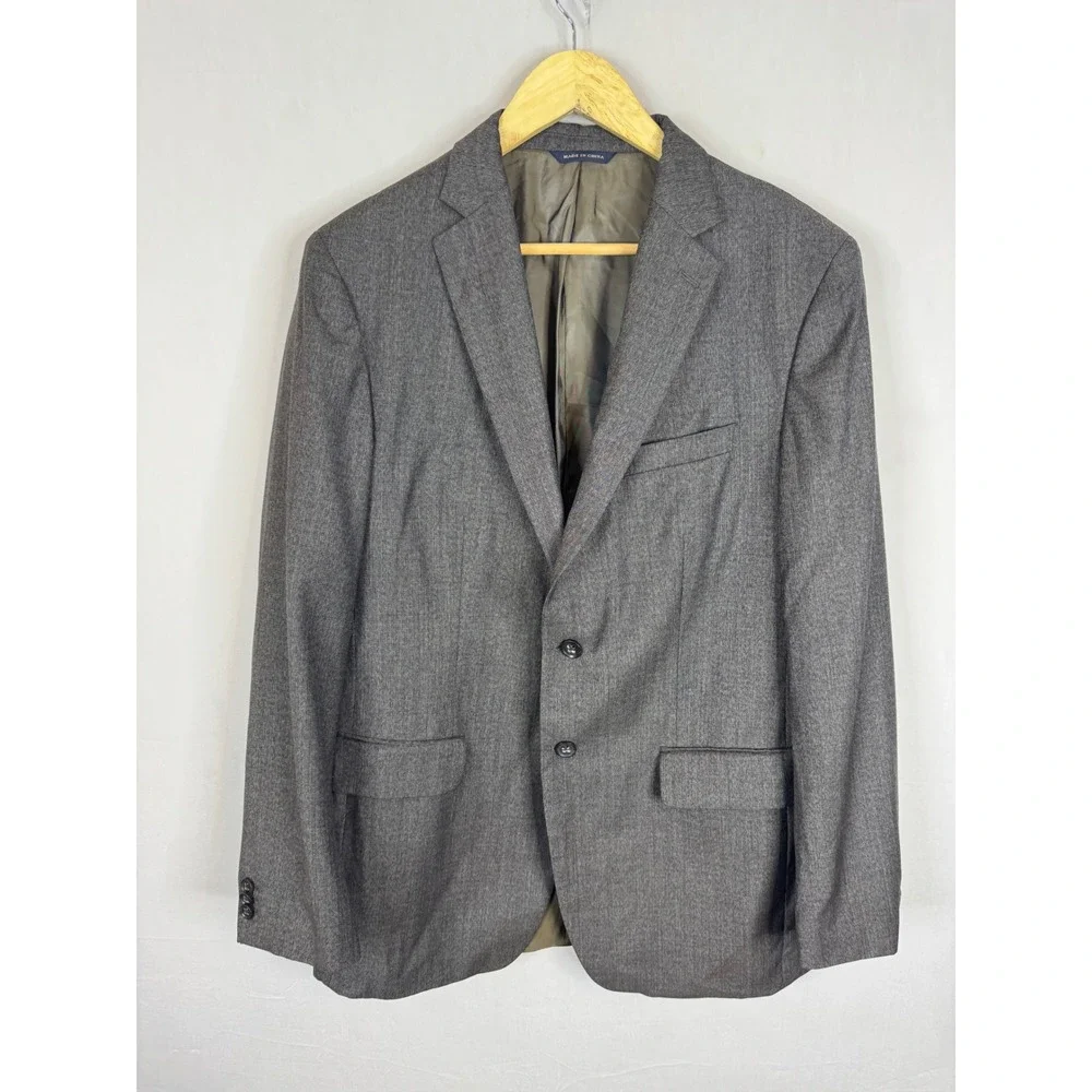 Banana Republic Mens 40R Modern Fit‎ Grey Wool Blazer Jacket 762151-00-1